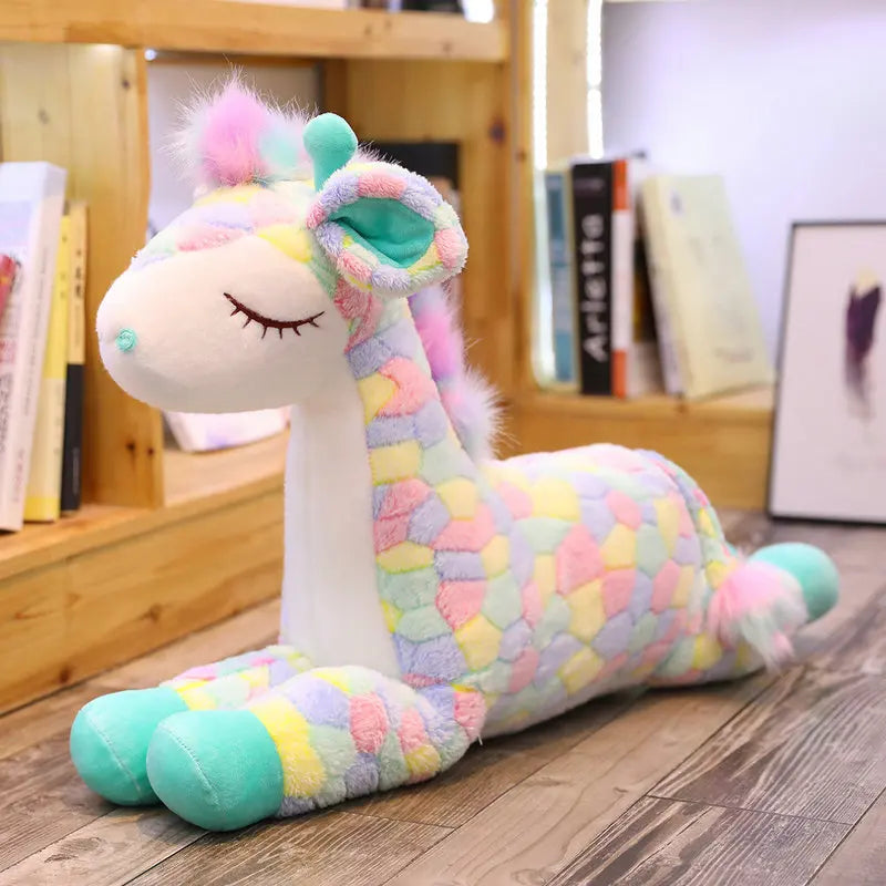 Rainbow woodland deer plush toy