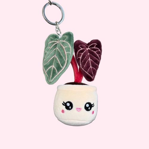 Anthurium Red Crystal 5-Inch Plush Keychain – main product image