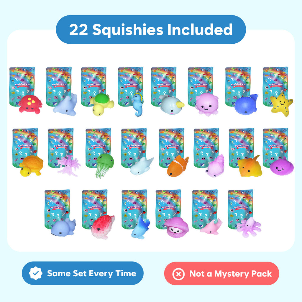 Ocean Surprise Squad individually wrapped sea animal squishies included