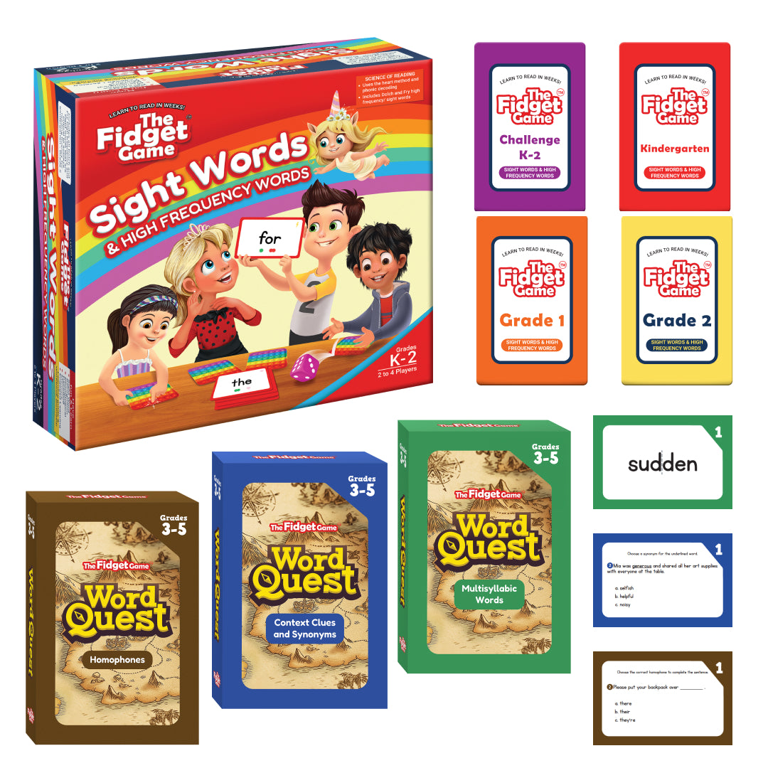 Word Quest Duo | Sight Words & Expansion Cards by The Fidget Games — product image 1