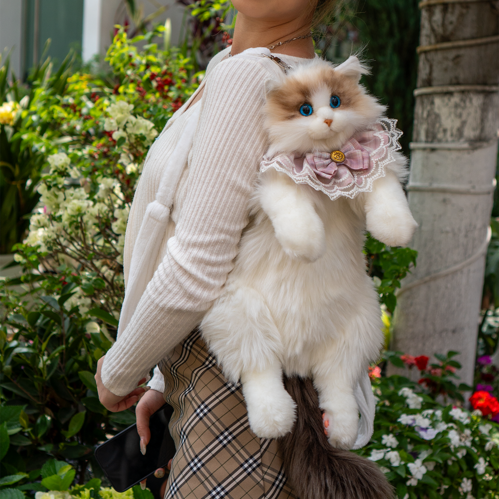 Chongker Ragdoll Cat Backpack | Realistic Plush