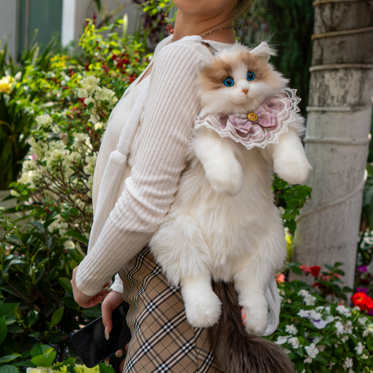 Chongker Ragdoll Cat Backpack | Realistic Plush