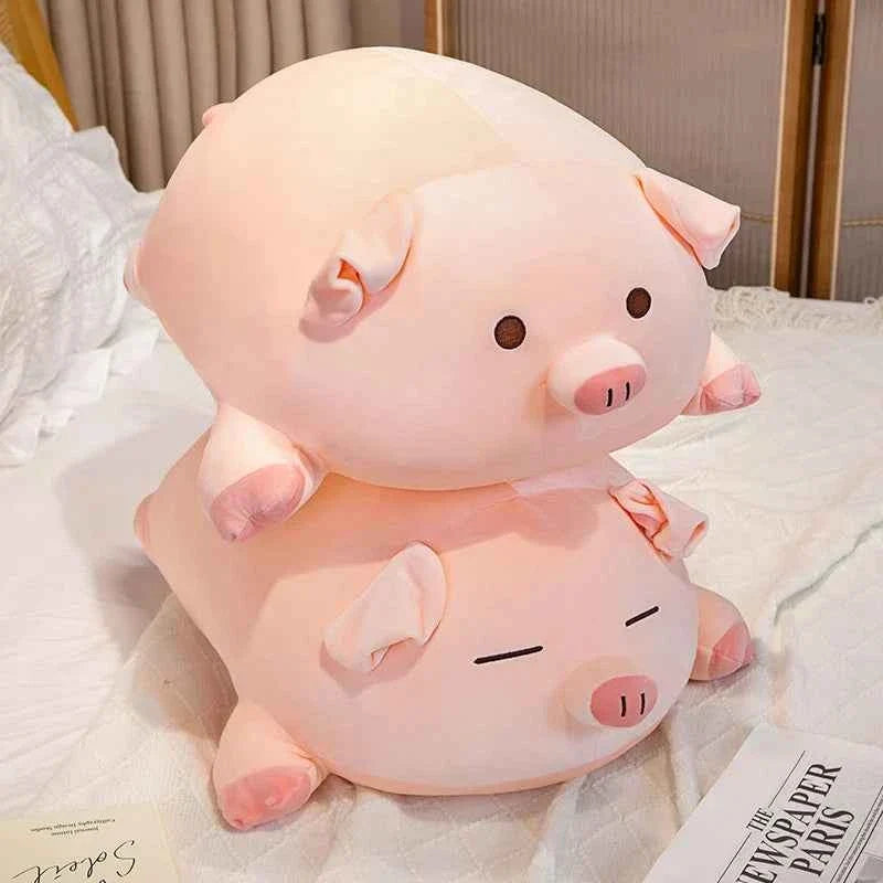 Pink Piglet Plush | Sleepy Pig Cuddle Pillow
