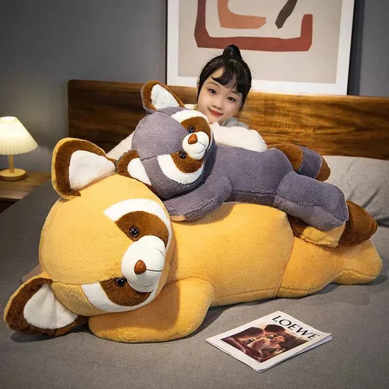 Woodland Raccoon Plush Cuddle Pillow