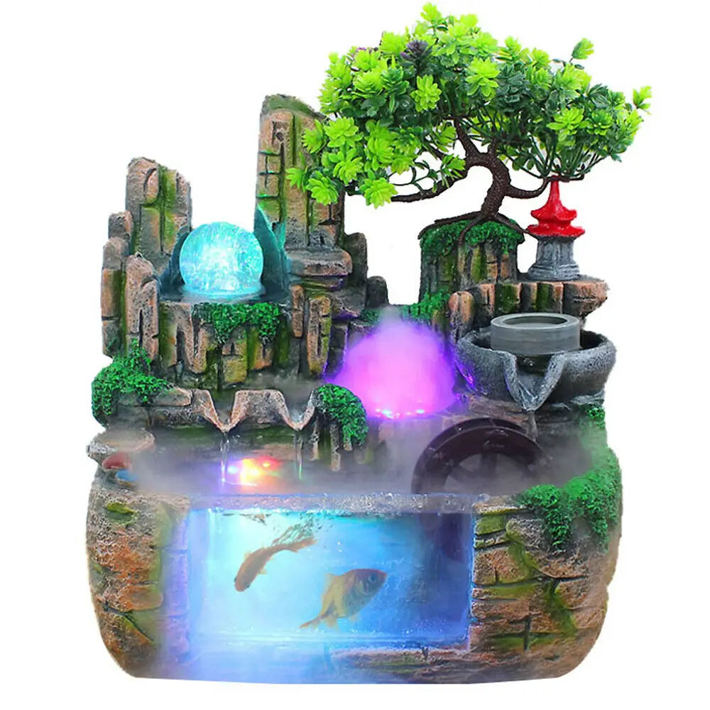 Mini Zen Fountain | Tiered LED Water Feature