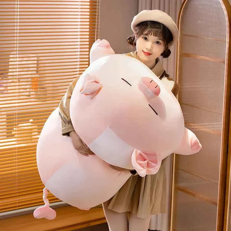 Pink Piglet Plush | Sleepy Pig Cuddle Pillow