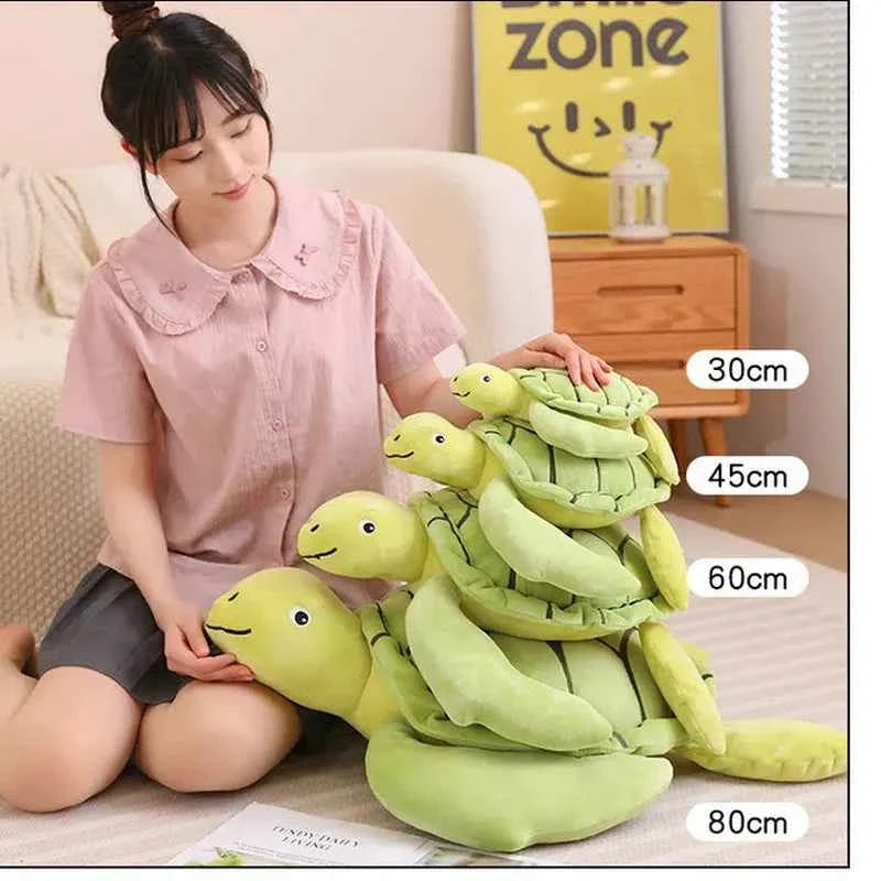 Sea Turtle Snuggle Pillow | Green Plushie