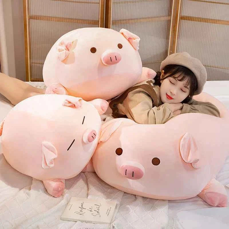 Pink Piglet Plush | Sleepy Pig Cuddle Pillow