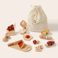 Tiny Land Slice & Serve | Wooden Cutting Play Food Set