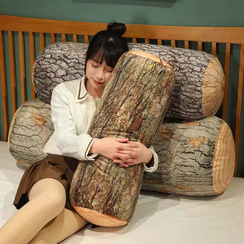 Woodland Log Pillow | Tree Stump Plush