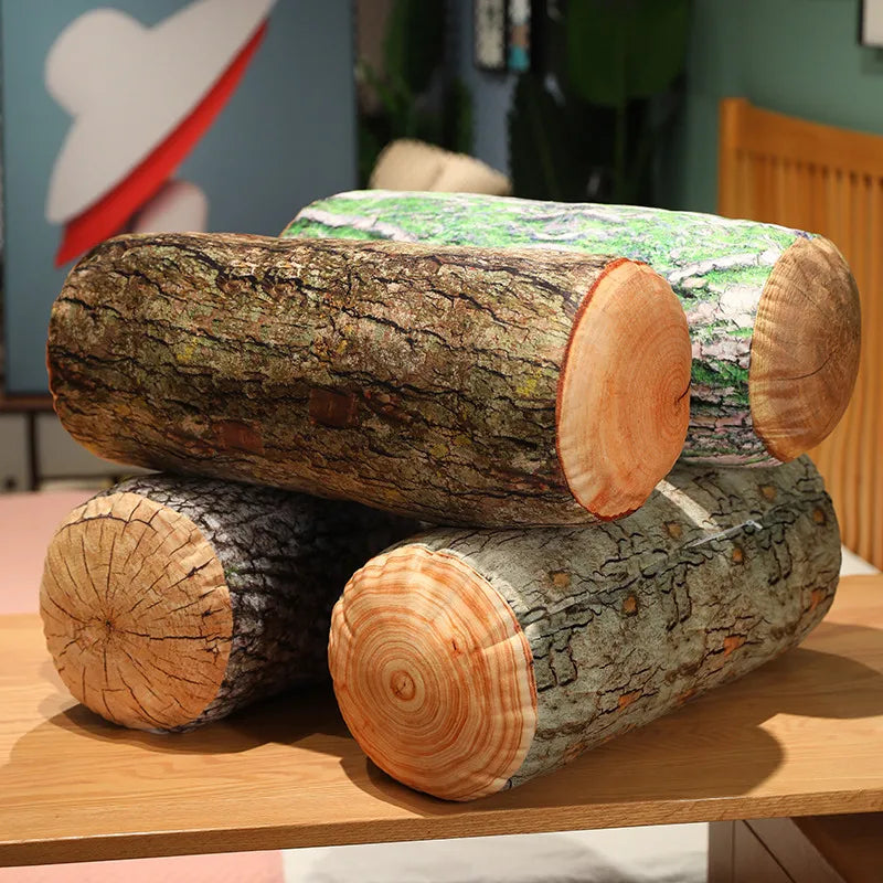 Woodland Log Pillow | Tree Stump Plush