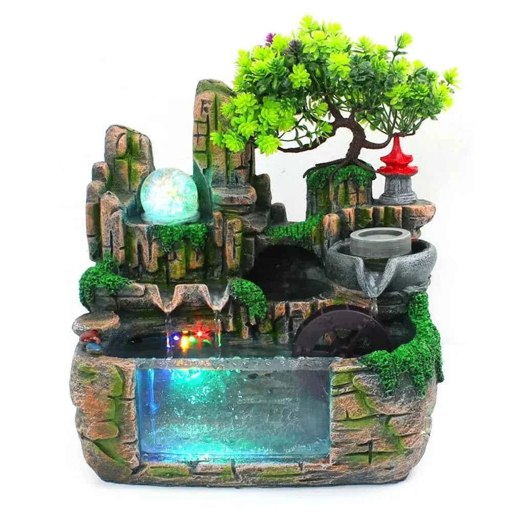 Mini Zen Fountain | Tiered LED Water Feature