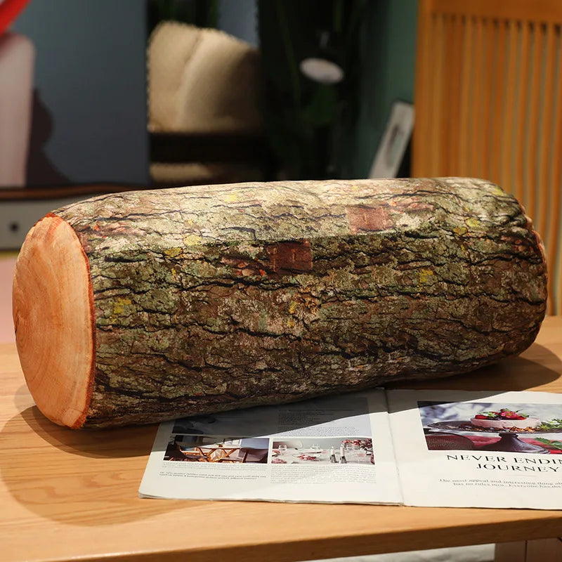Woodland Log Pillow | Tree Stump Plush