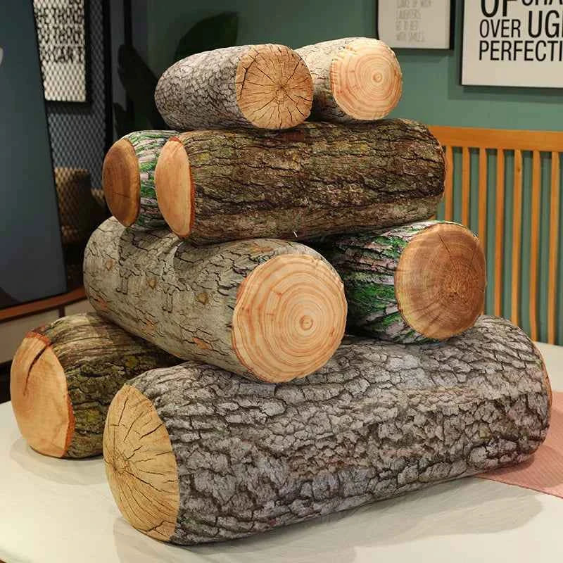 Woodland Log Pillow | Tree Stump Plush