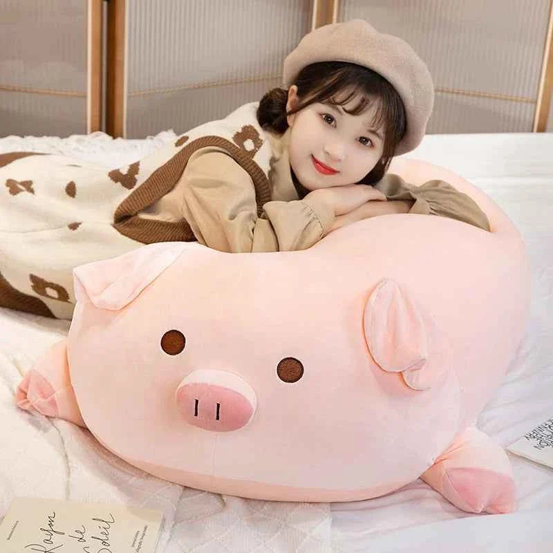 Pink Piglet Plush | Sleepy Pig Cuddle Pillow