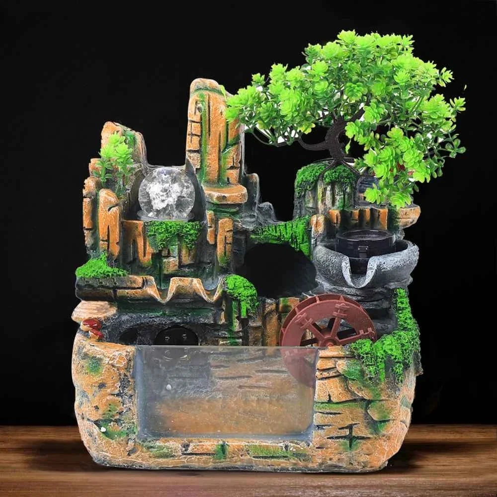 Mini Zen Fountain | Tiered LED Water Feature