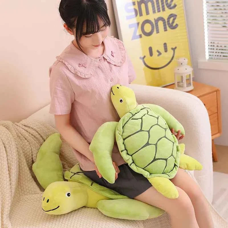 Sea Turtle Snuggle Pillow | Green Plushie