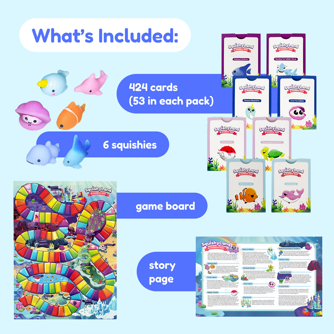 Squishyland Rainbow Reef educational reading game product photo
