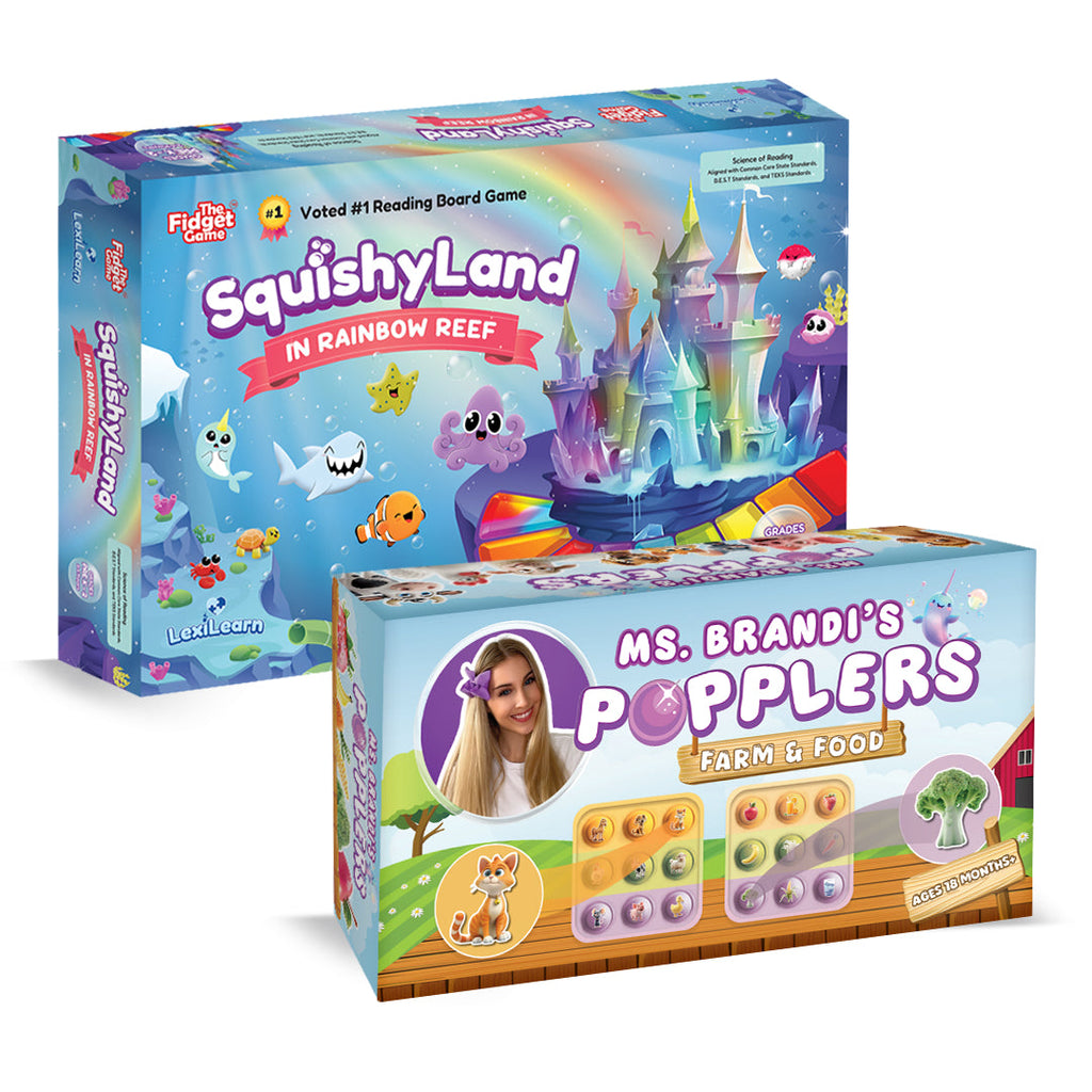Squishyland and Popplers educational learning games bundle