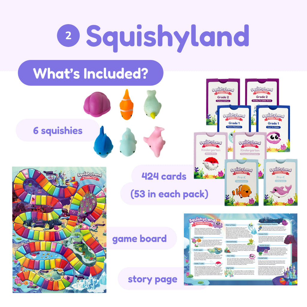 Squishyland and Popplers early literacy and farm food learning games