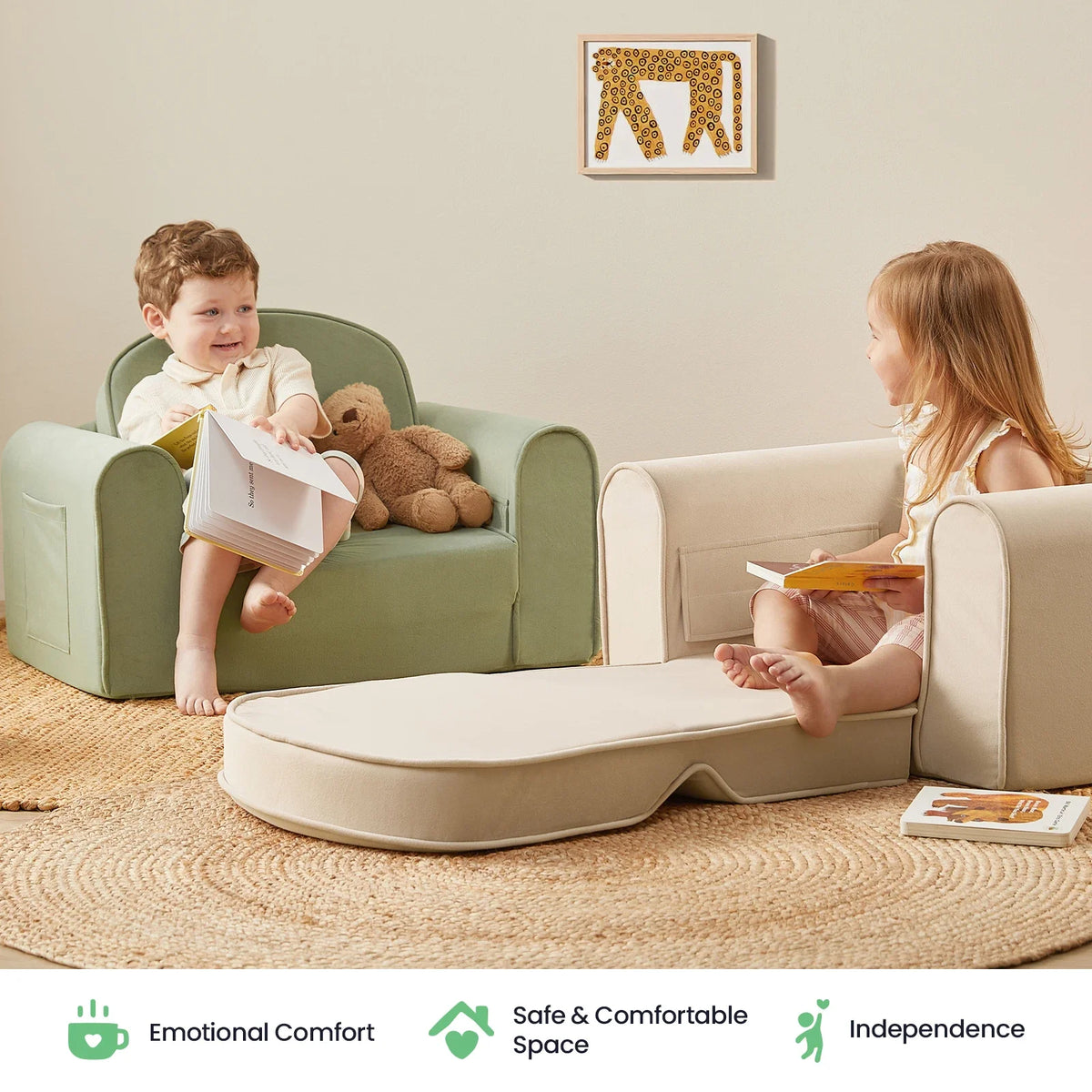 Tiny Land GentleSnug | Foldable Convertible Kids Lounge Chair