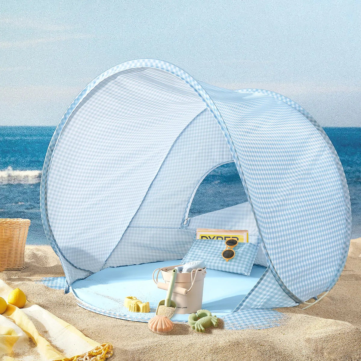 Tiny Land Beach Day | Kids Beach Tent & Sand Toy Set
