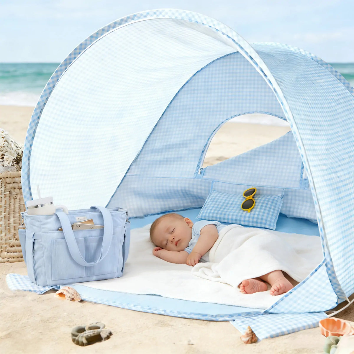 Tiny Land Beach Day | Kids Beach Tent & Sand Toy Set