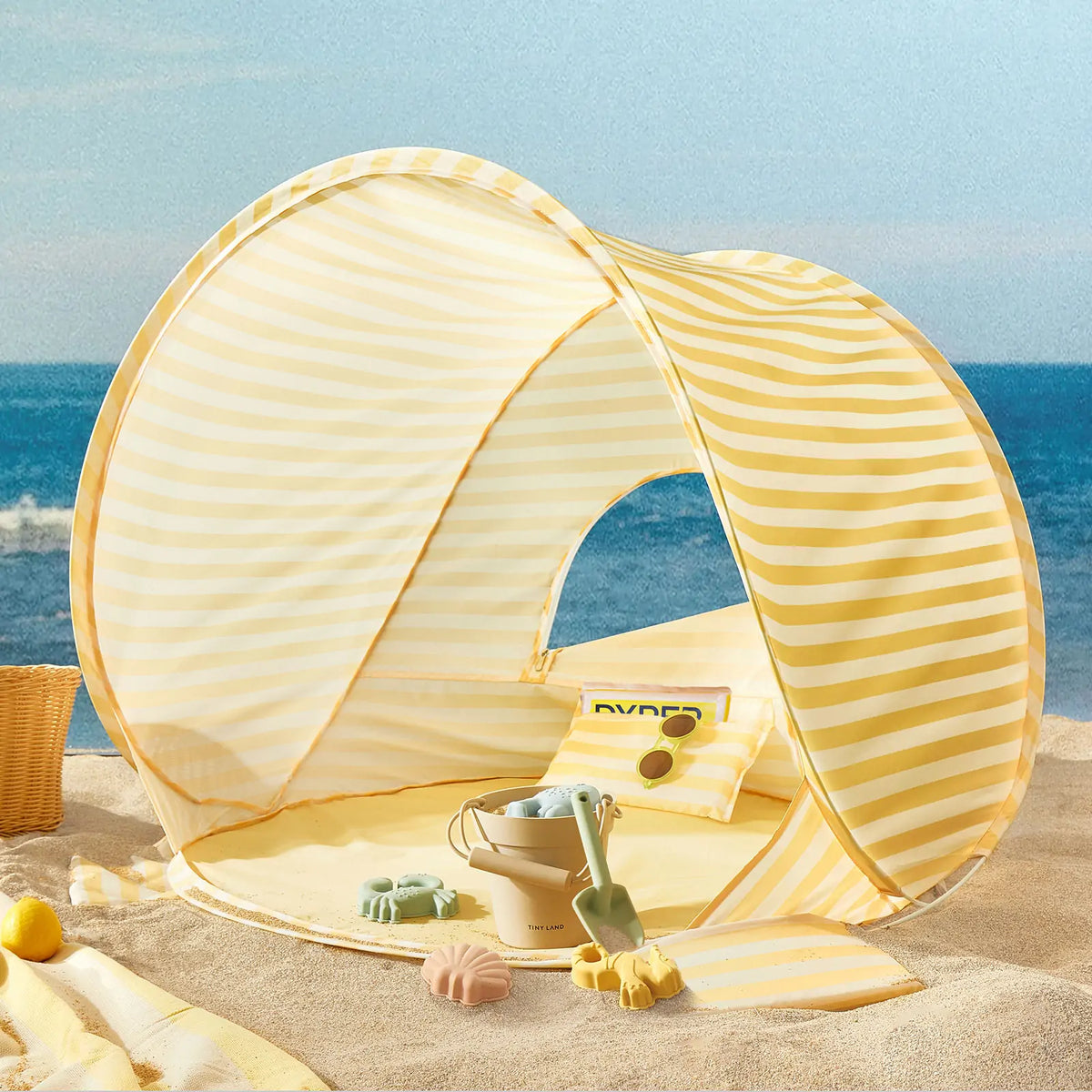 Tiny Land Beach Day | Kids Beach Tent & Sand Toy Set
