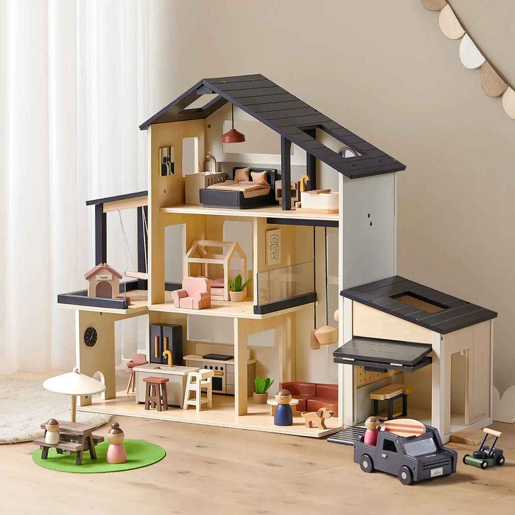 Tiny Land Sweetwood Edge dollhouse and wooden garage