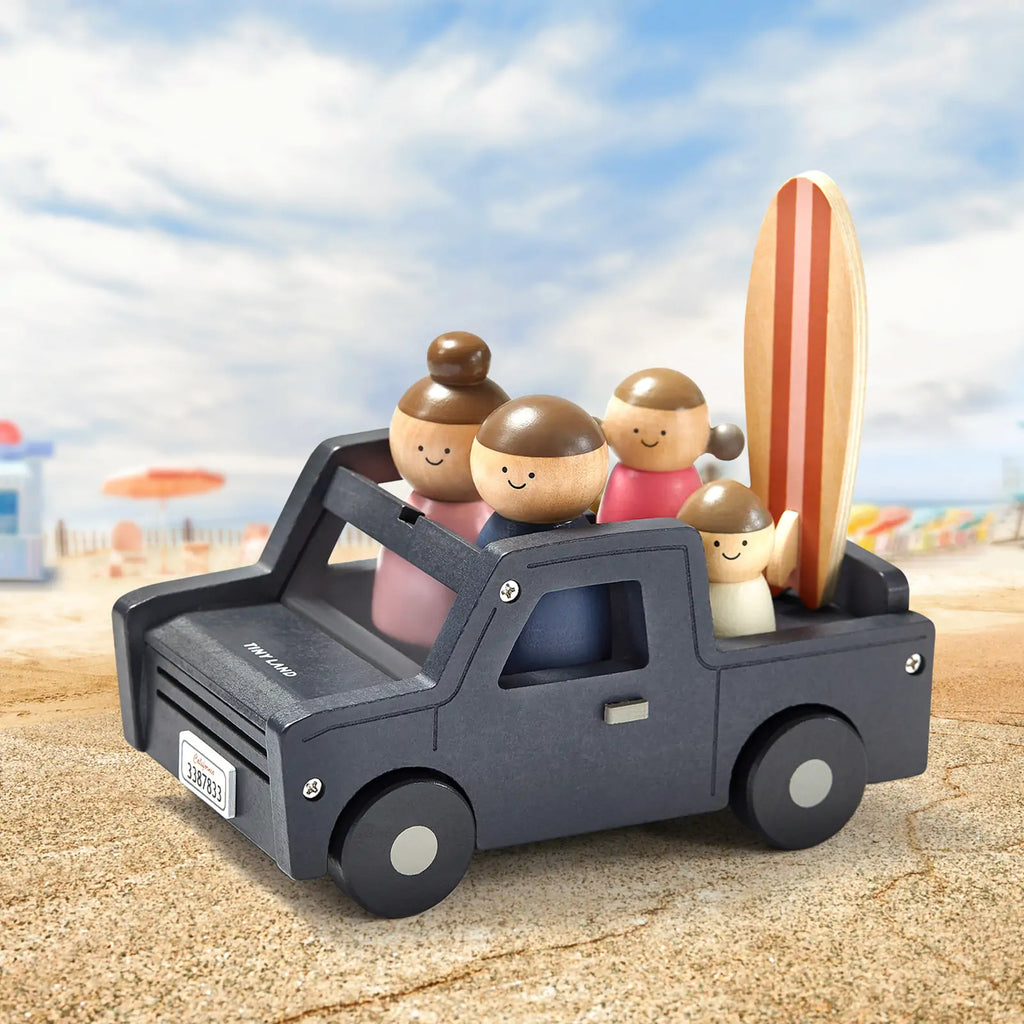 Tiny Land Little Garage | Wooden Toy Car Garage Play Set