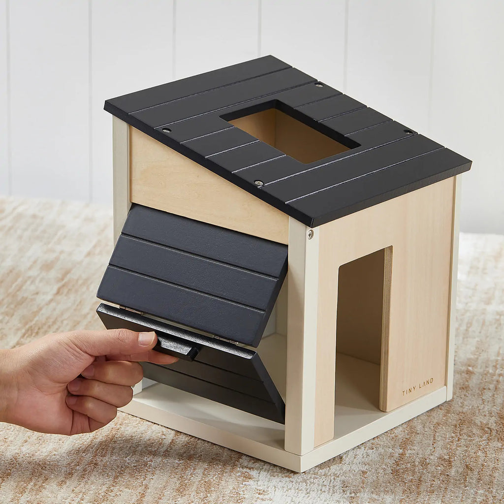 Tiny Land Little Garage | Wooden Toy Car Garage Play Set
