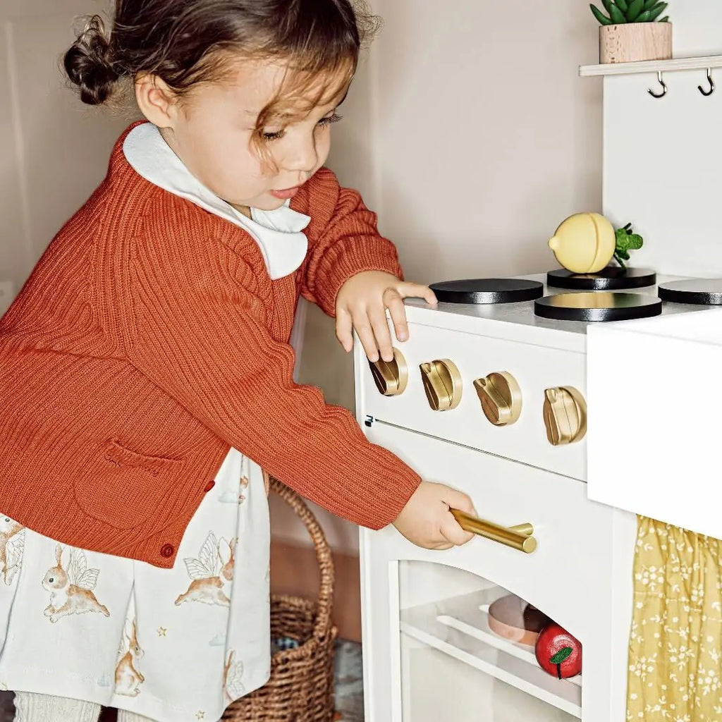 Tiny Land Honey Kitchenette | Wooden Play Kitchen for Toddlers