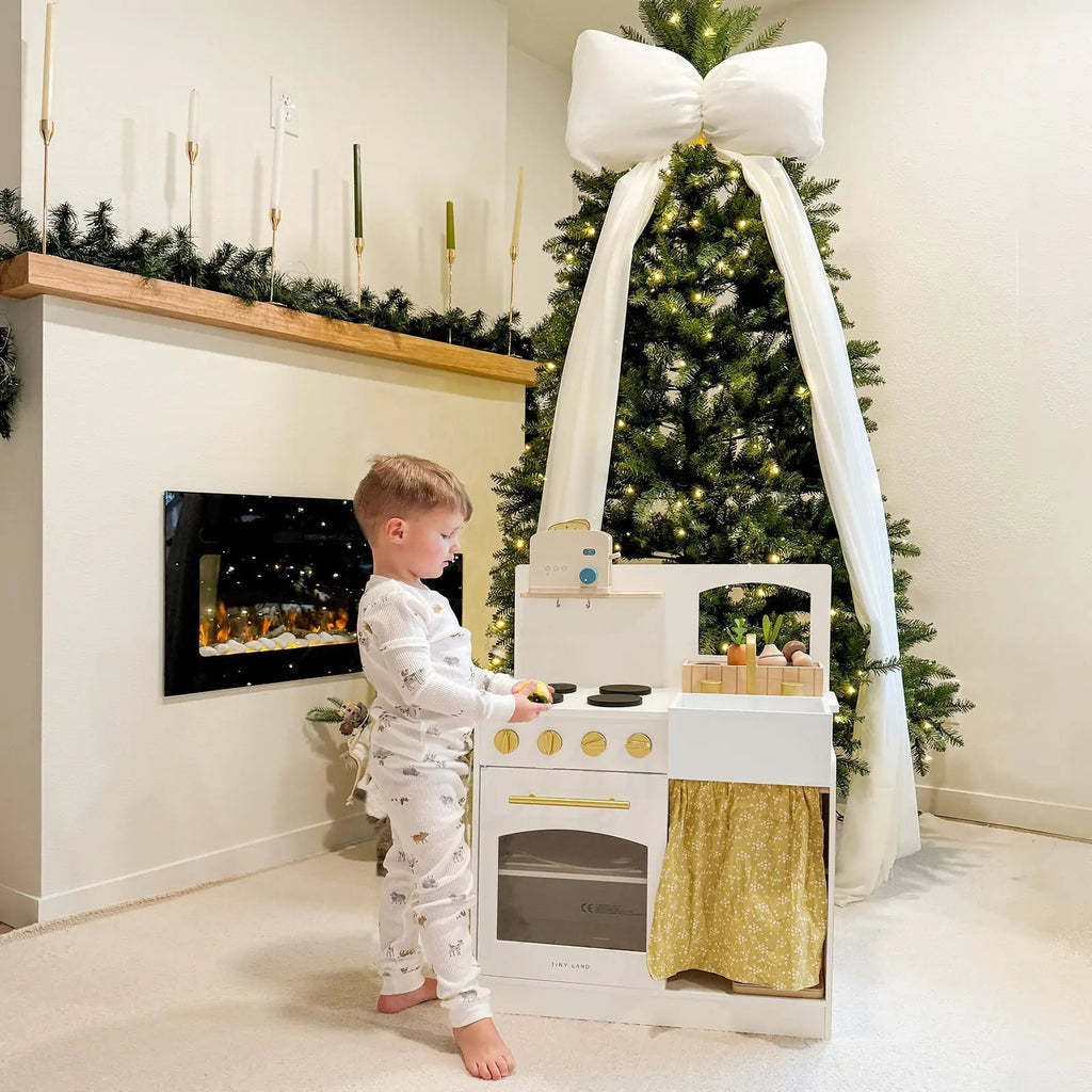 Tiny Land Honey Kitchenette | Wooden Play Kitchen for Toddlers
