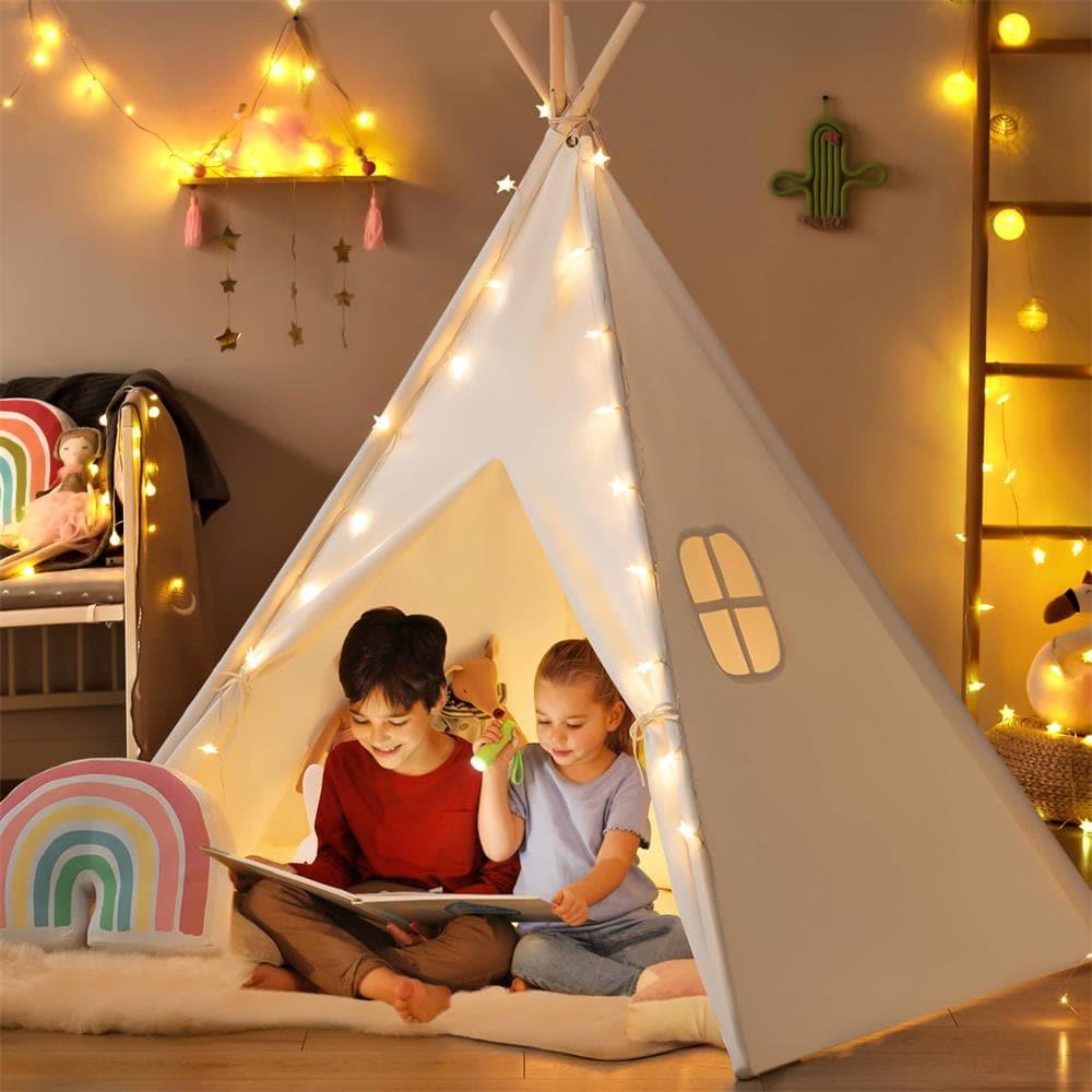Tiny Land Teepee Hideaway | Kids Indoor Play Tent with Floor Mat