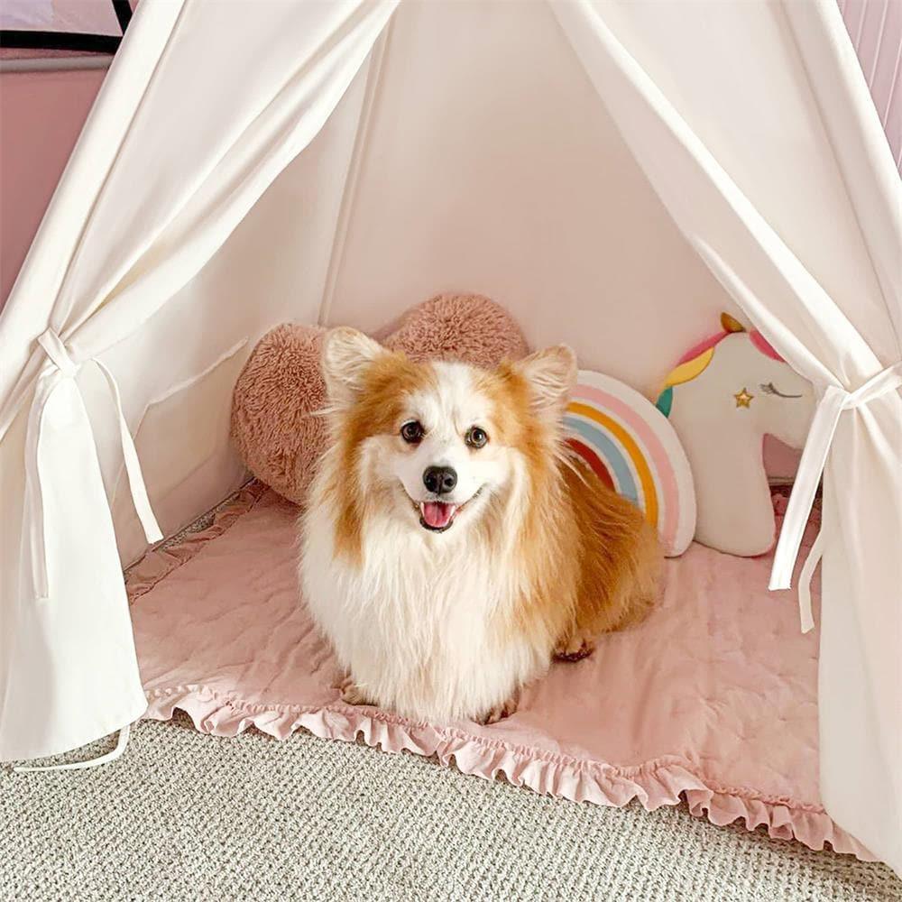 Tiny Land Teepee Hideaway | Kids Indoor Play Tent with Floor Mat