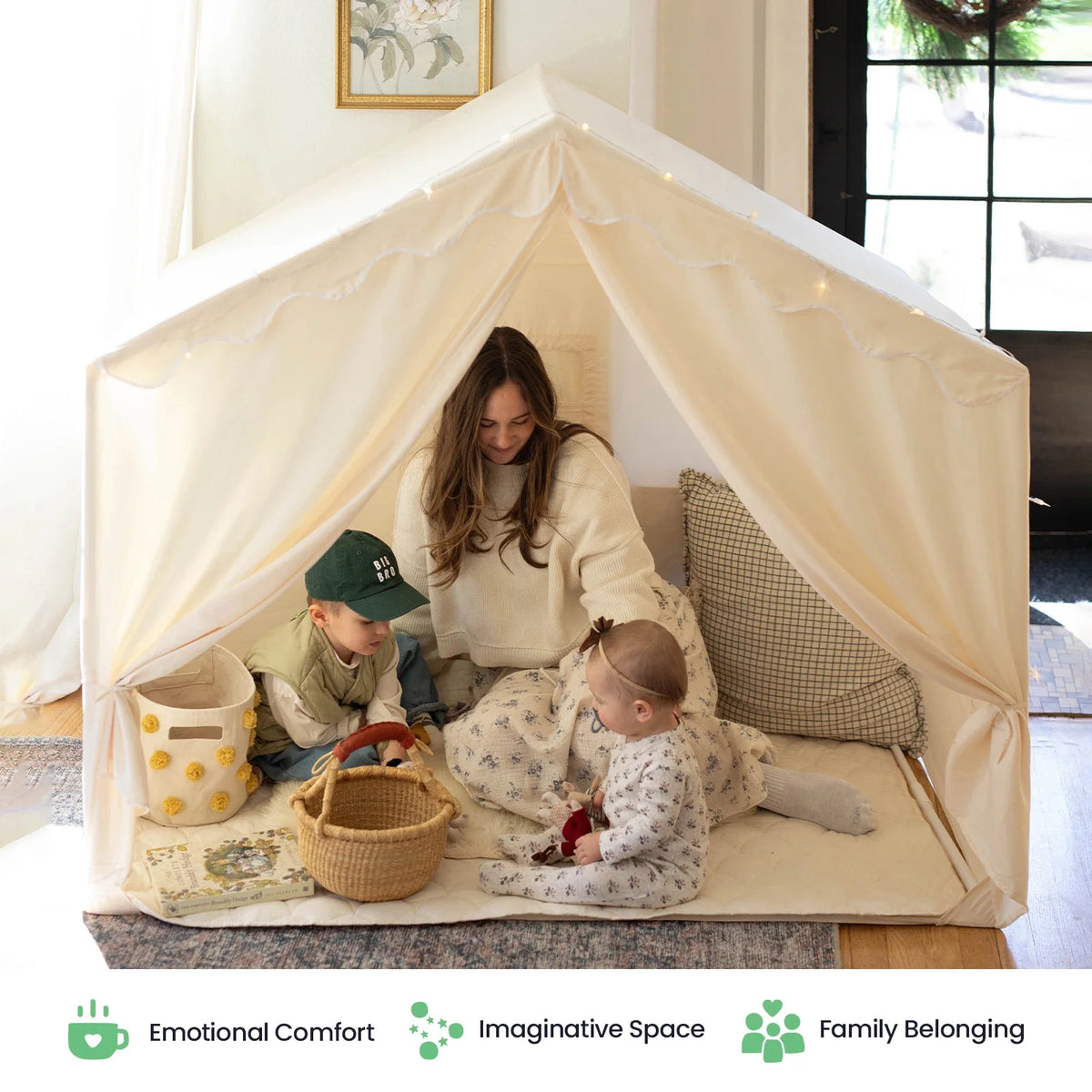 Tiny Land Starlight Hideaway | Kids Play Tent with Star Lights