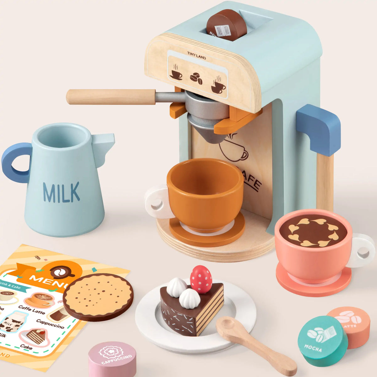 Tiny Land Little Barista | Wooden Coffee Maker Play Set — manufacturer product image 9