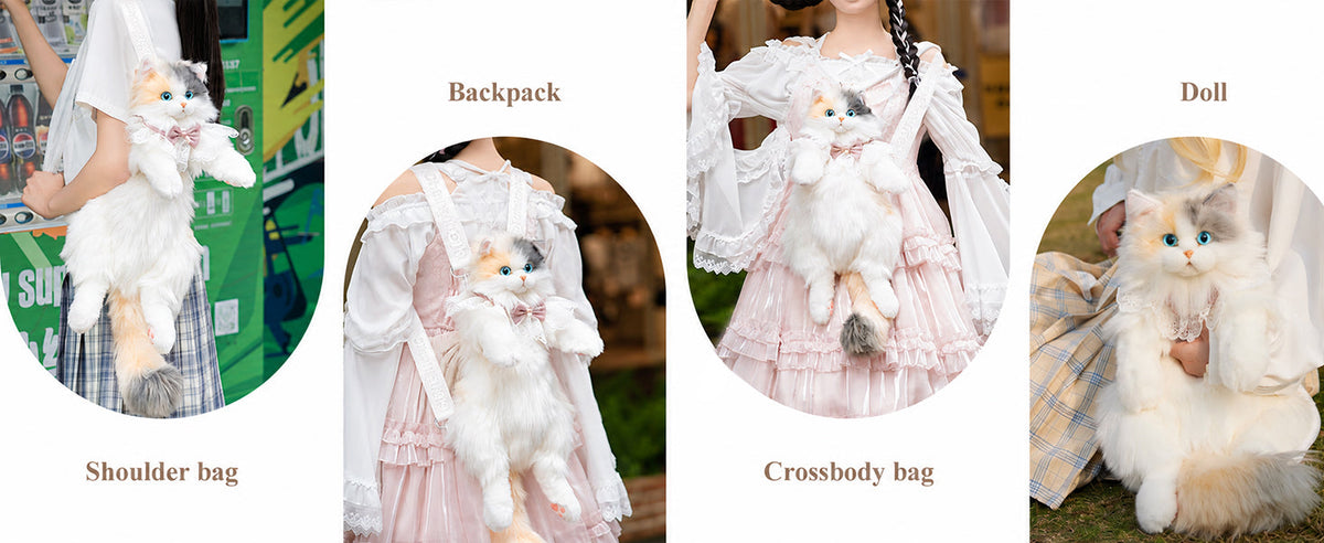 Chongker Ragdoll Cat Backpack | Realistic Plush
