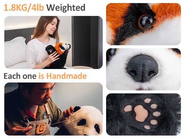 Chongker Breathing Red Panda | Interactive Lifelike Plush Animal