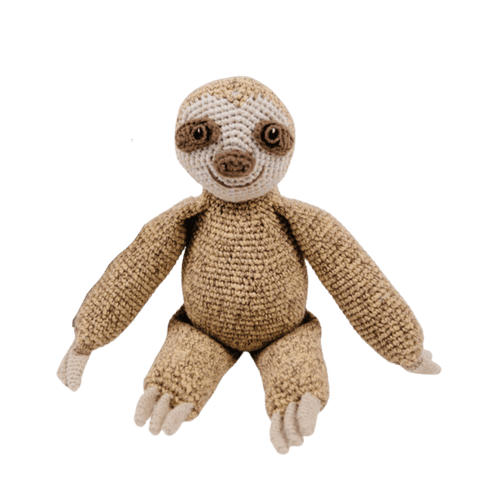 Bebemoss Ace brown sloth crochet stuffed animal