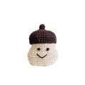 Bebemoss smiling acorn organic cotton crochet storage basket