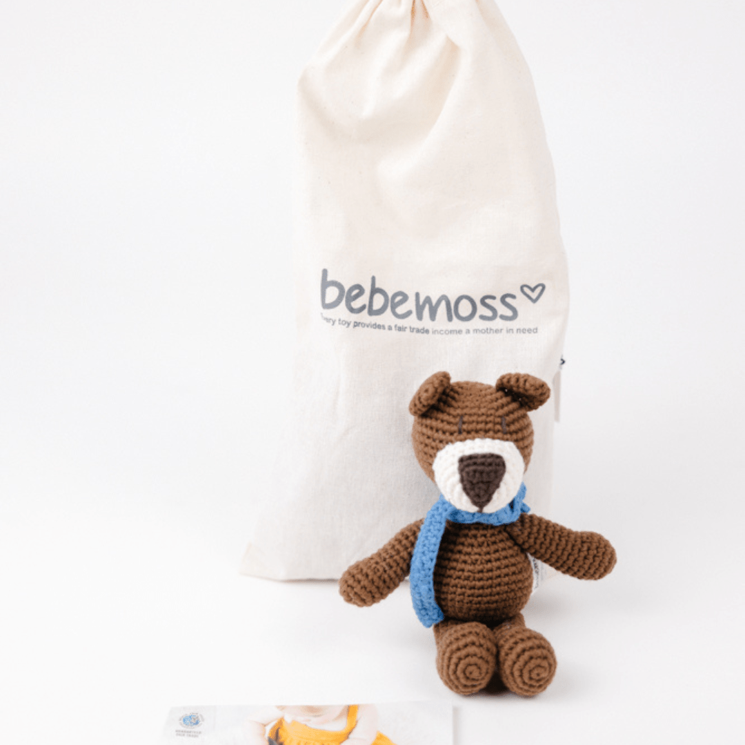 Bebemoss Mini Atty the Brown Bear | Crochet Plushie