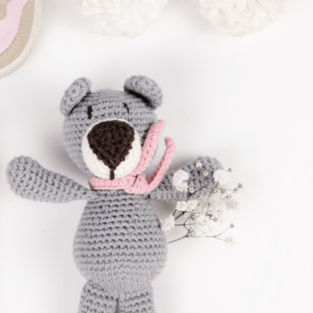 Mini Atty | The Cozy Gray Bear Plushie