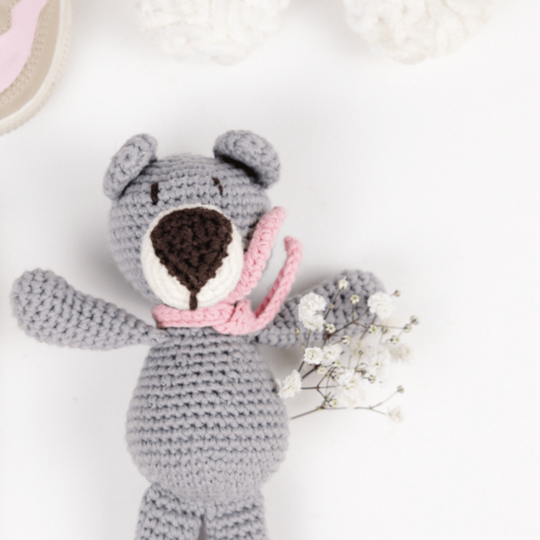 Mini Atty | The Cozy Gray Bear Plushie