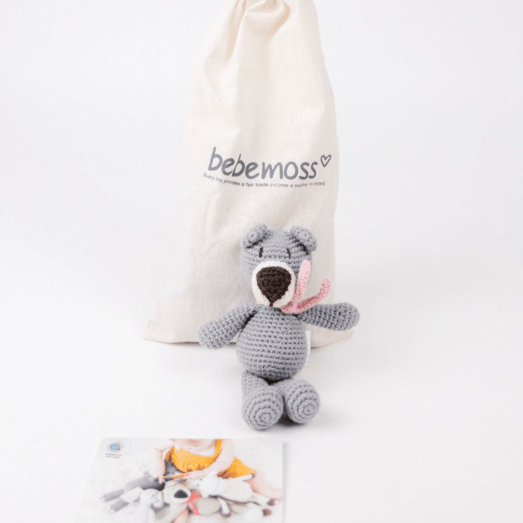 Mini Atty | The Cozy Gray Bear Plushie