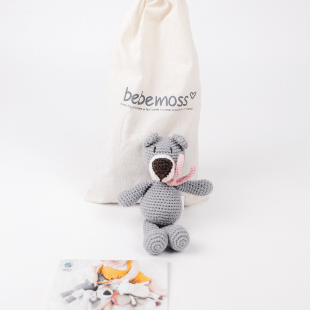 Mini Atty | The Cozy Gray Bear Plushie