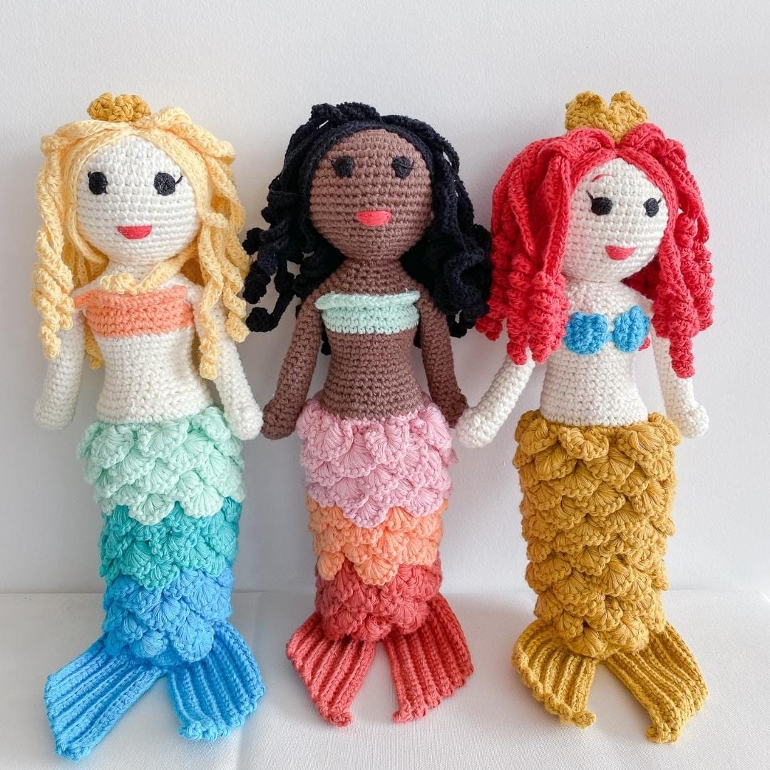 Bebemoss Azalea the Blonde Mermaid | Crochet Doll