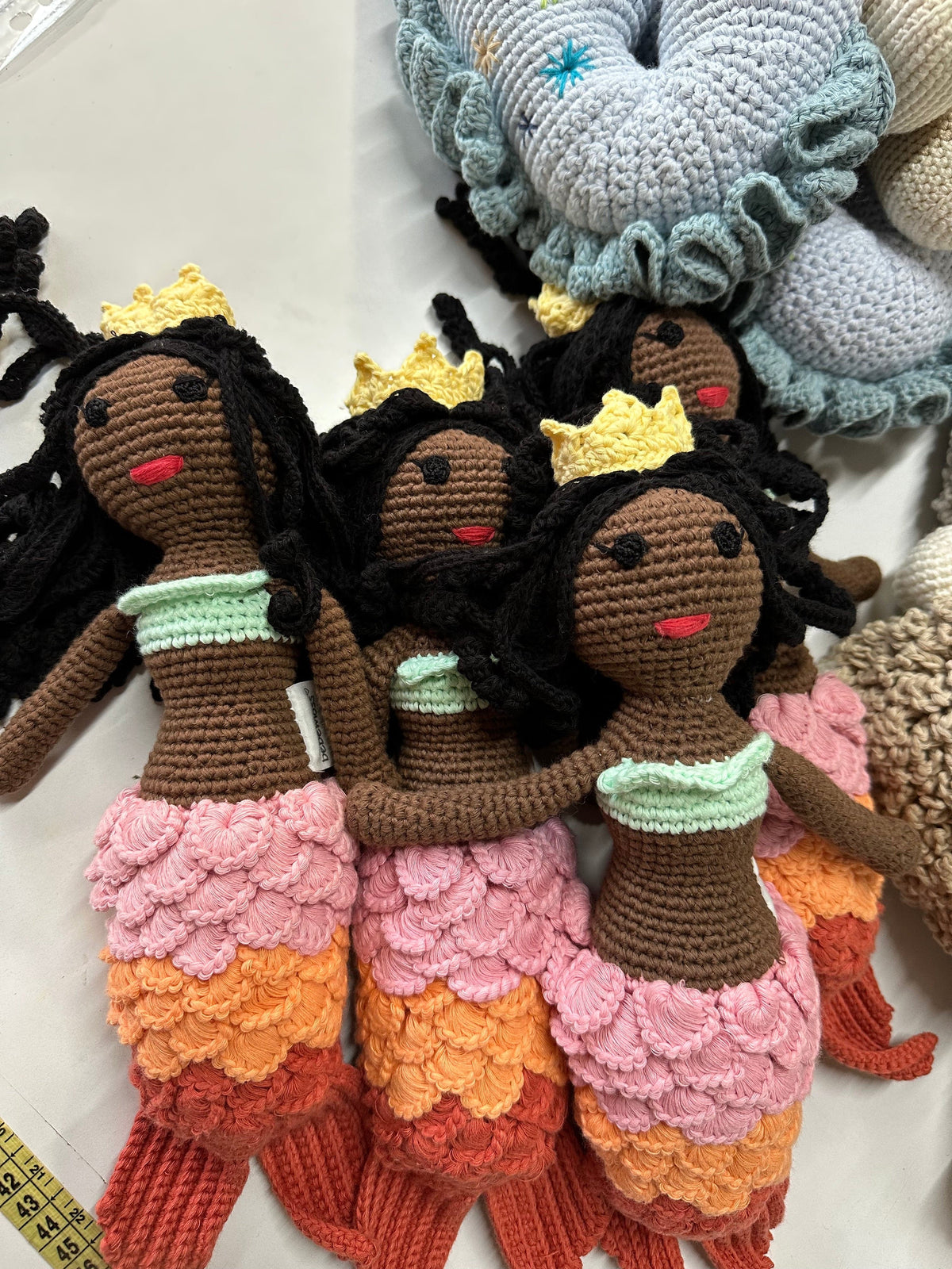 Bebemoss Azalea the Brown Mermaid | Crochet Doll