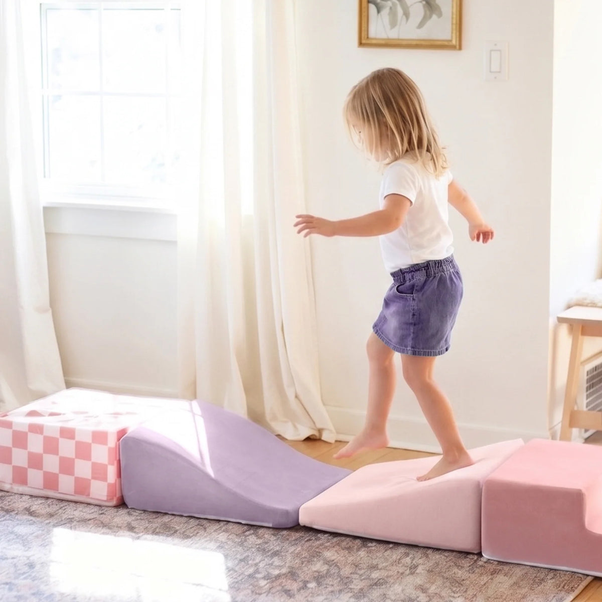 Tiny Land PlayNest Violet | Kids Foam Climbing Blocks Set