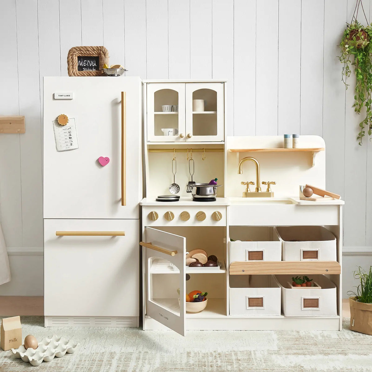 Tiny Land Little Fridge | Wooden Play Kitchen Refrigerator — manufacturer product image 6